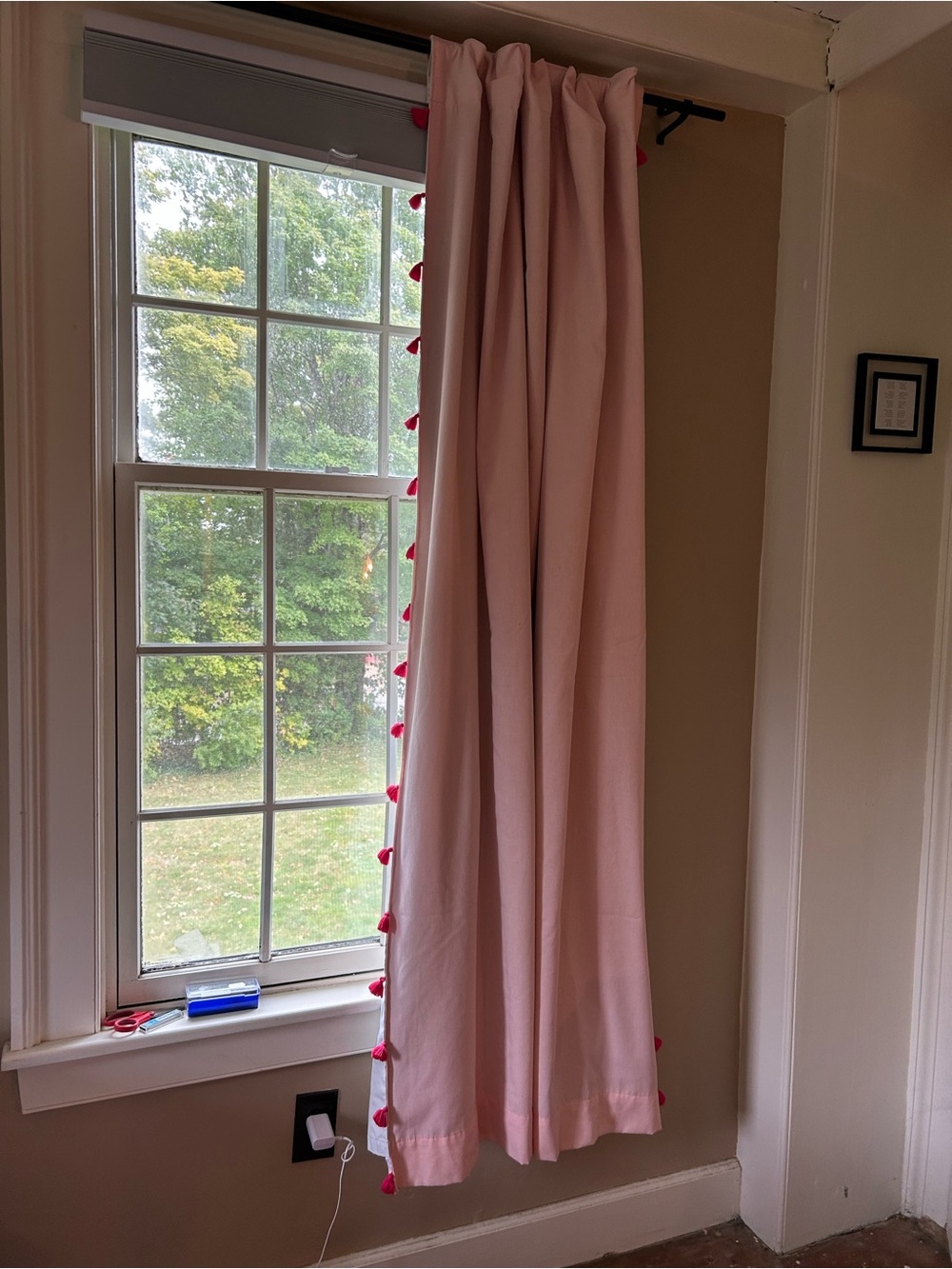 4 Soft Pink Tassel Edge blackout Curtain Panels - pillow fort
